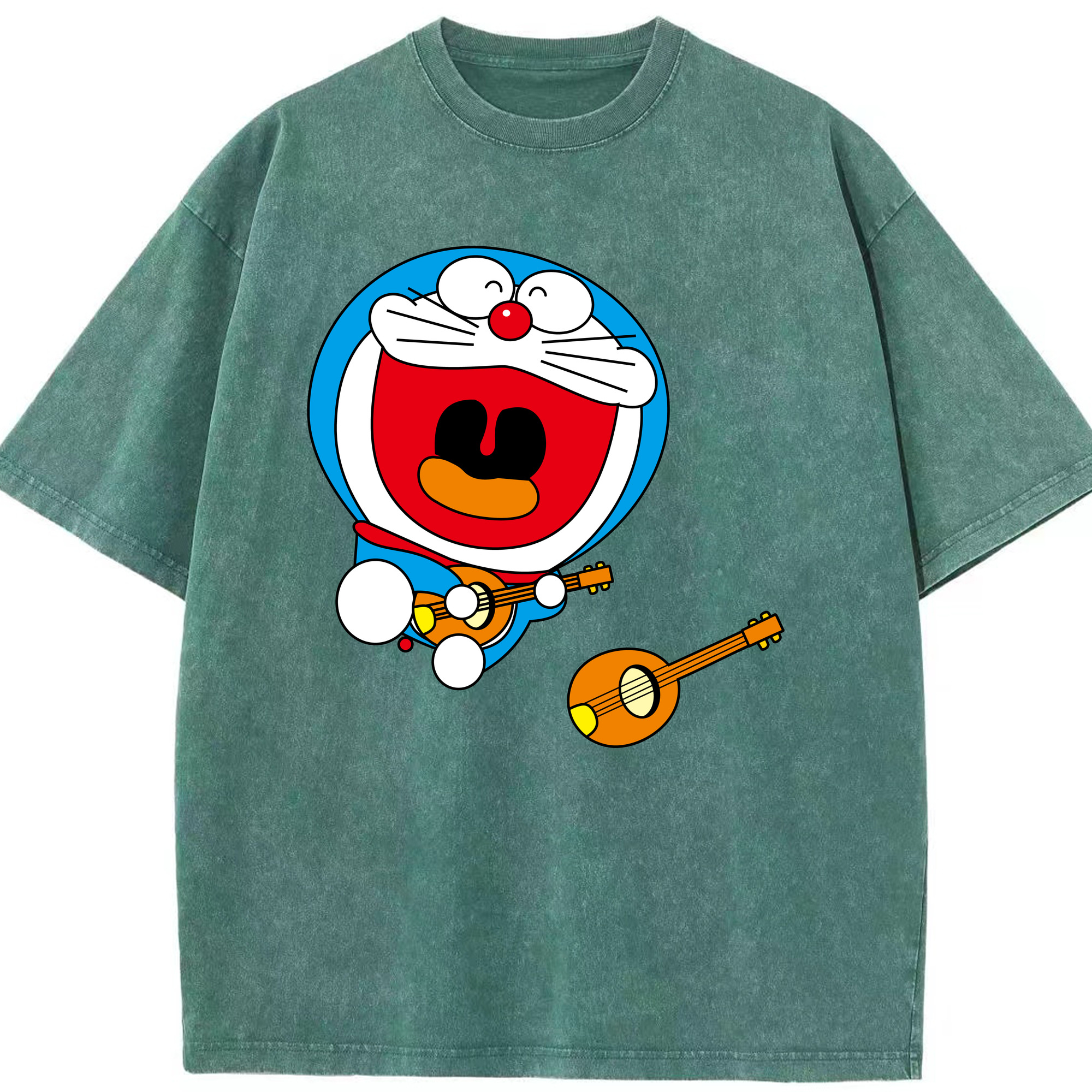 （画像用） ドラえもん Doraemon 綿100% ヴィンテージ風 半袖Tシャツ（フロントプリント）